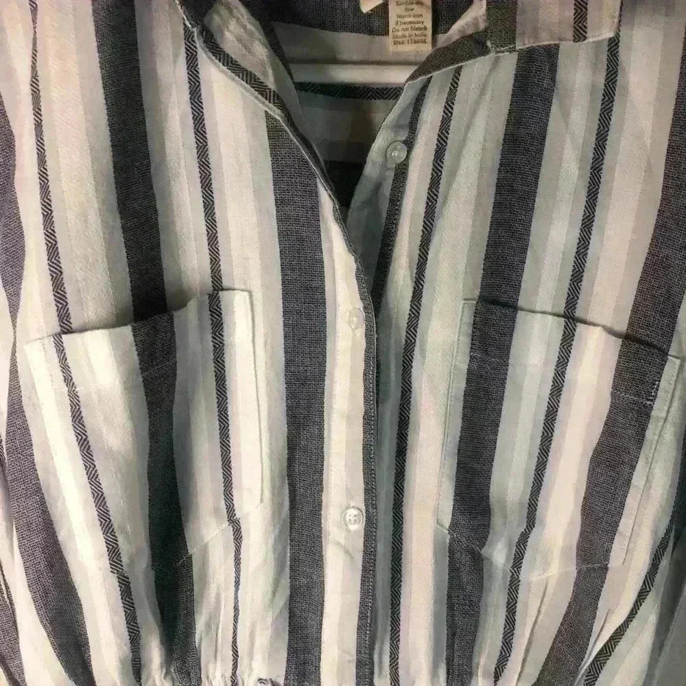 Japna blue and white cotton dress Sz M NWT - Picture 4 of 7